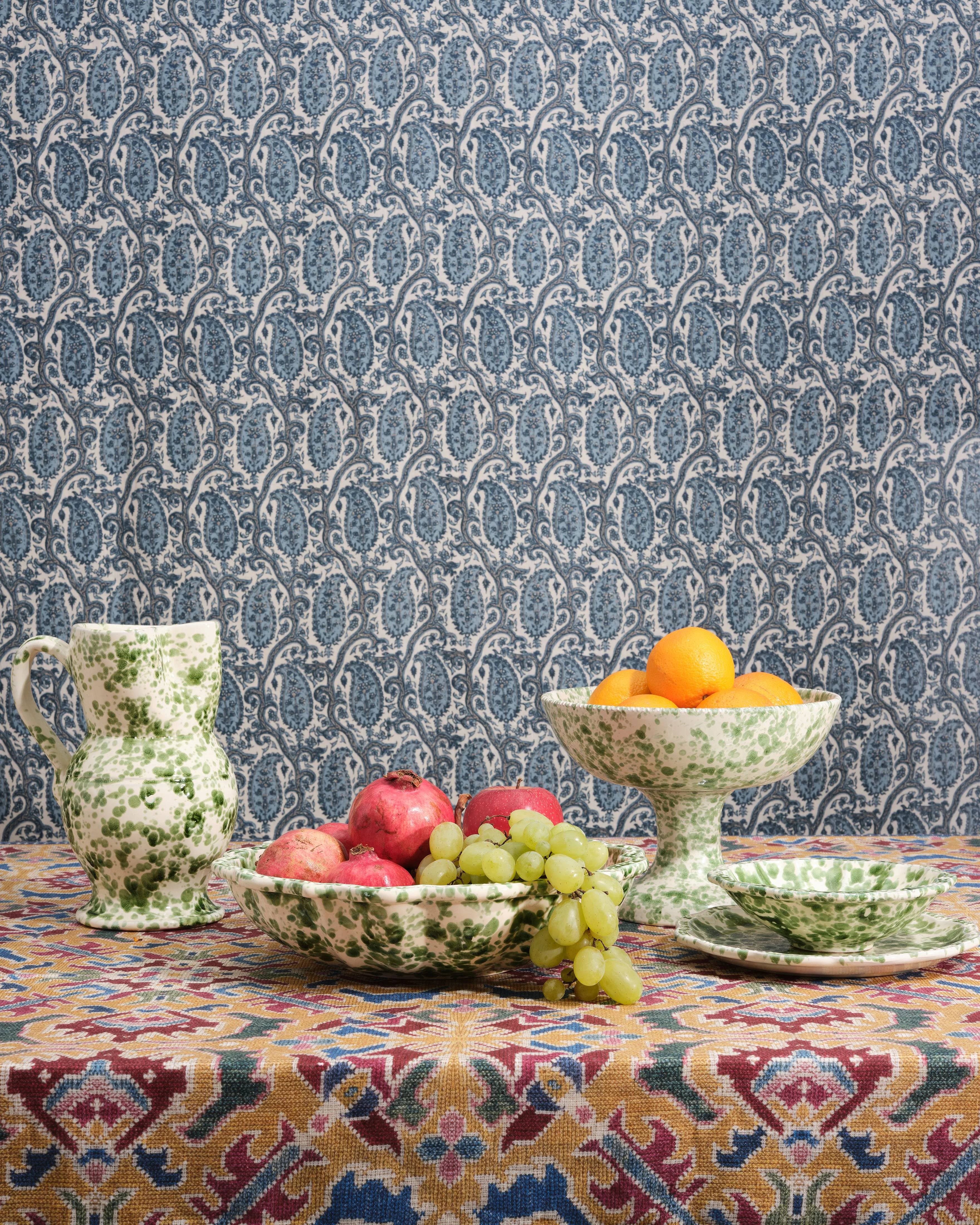 Speckled Fruit Stand, Green and White - Image 5
