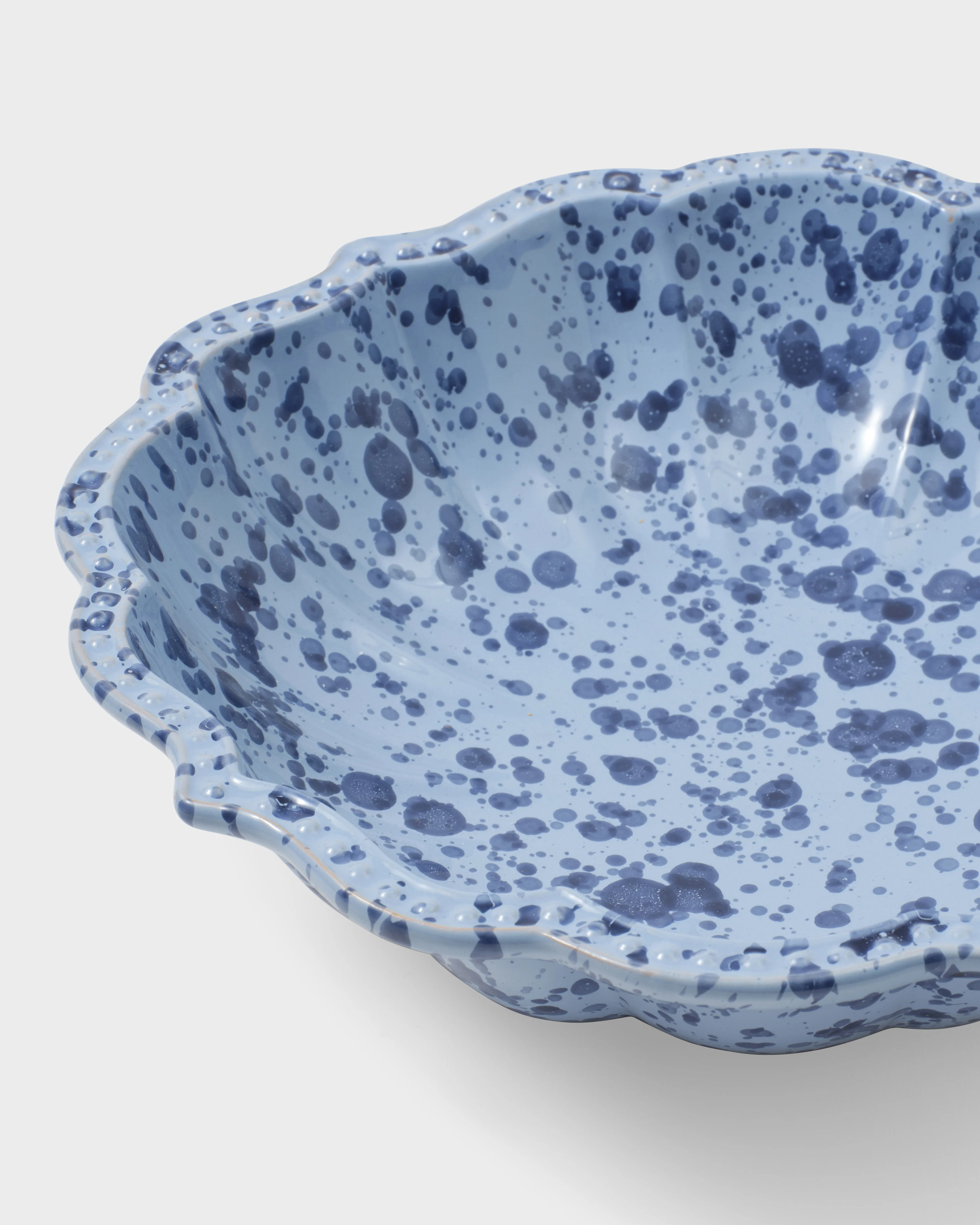 Speckled Serving Bowl, Blue - Image 3