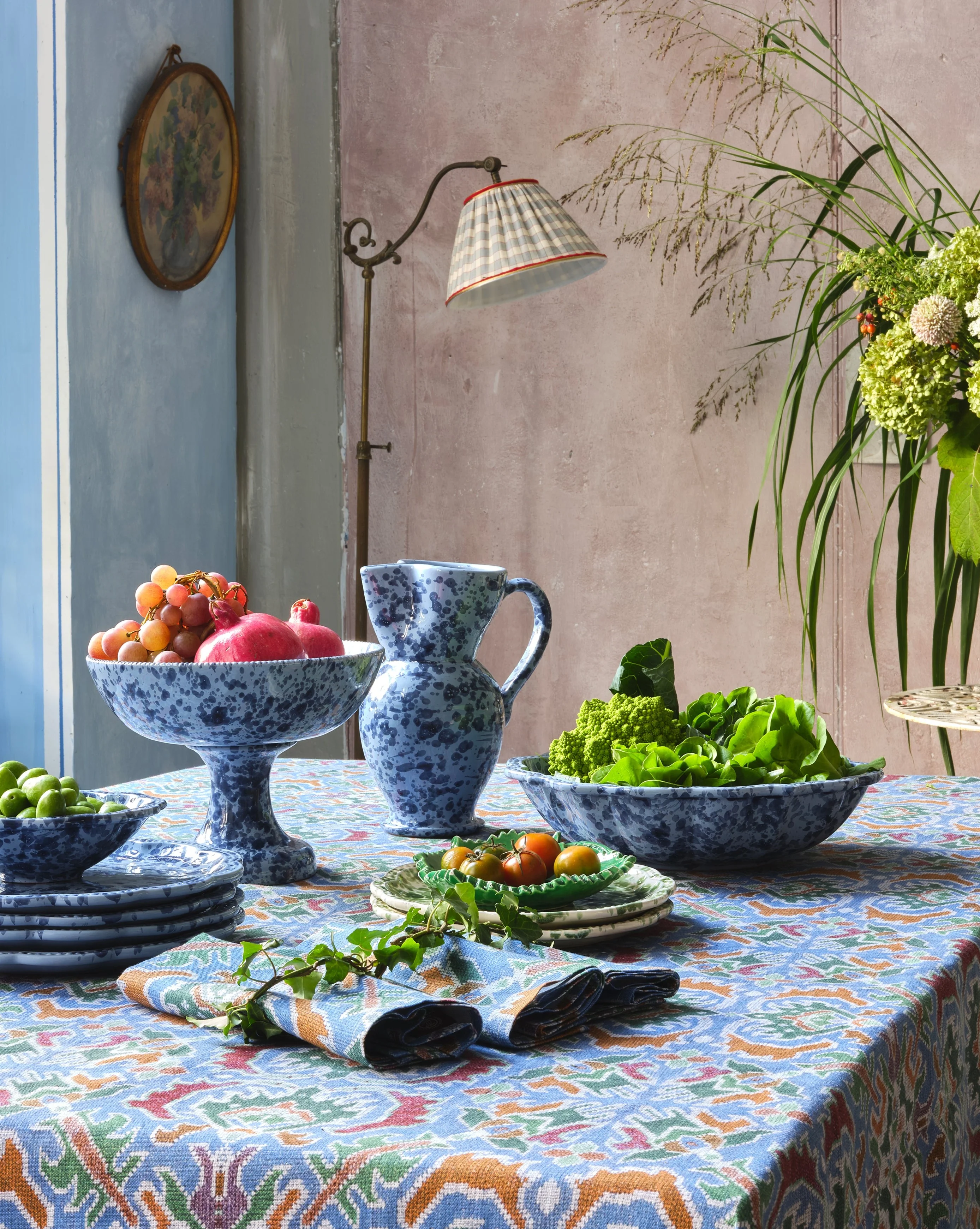 Speckled Serving Bowl, Blue - Image 5