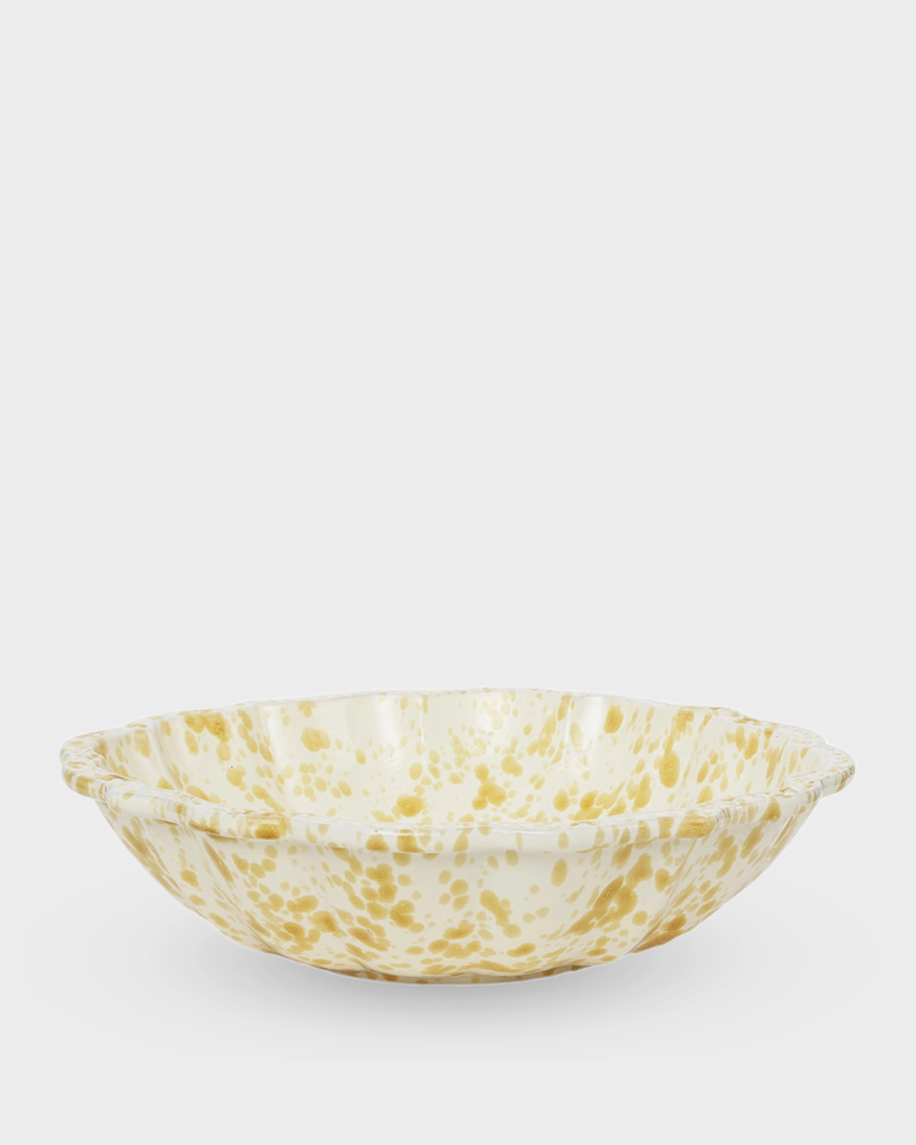 Speckled Serving Bowl, Yellow - Image 3