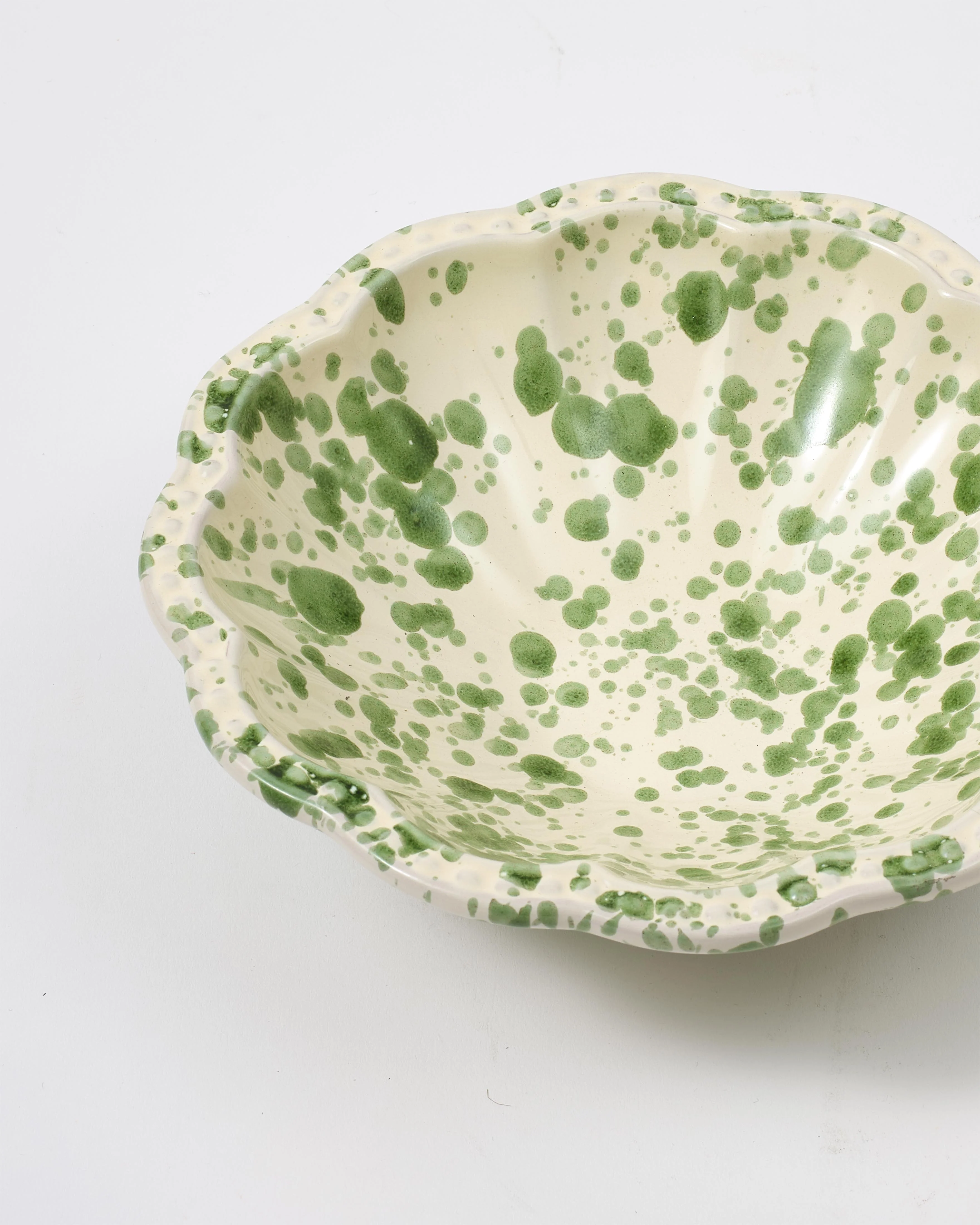 Speckled Small Bowl, Green and White - Image 3