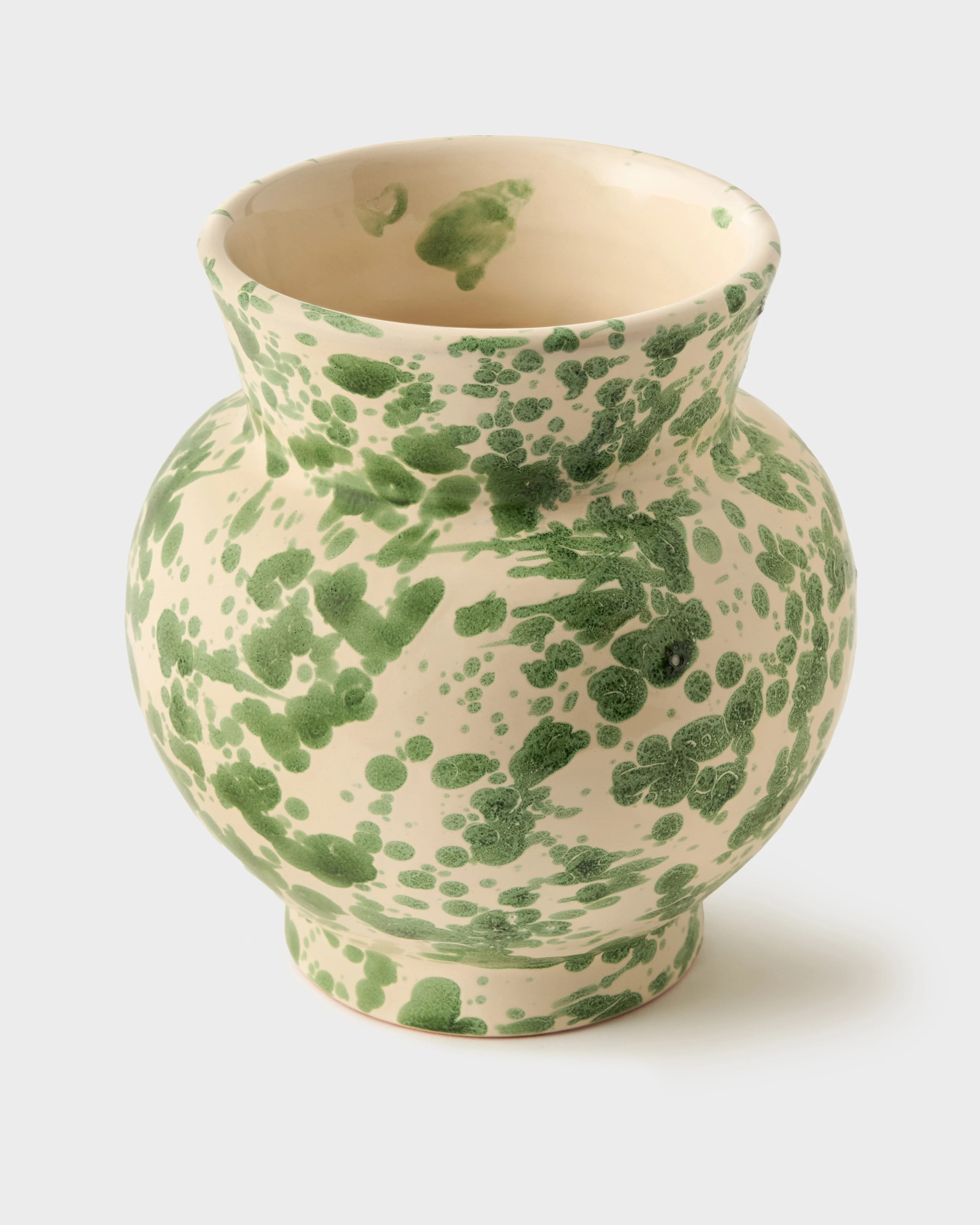 Speckled Vase, Green and White - Image 3