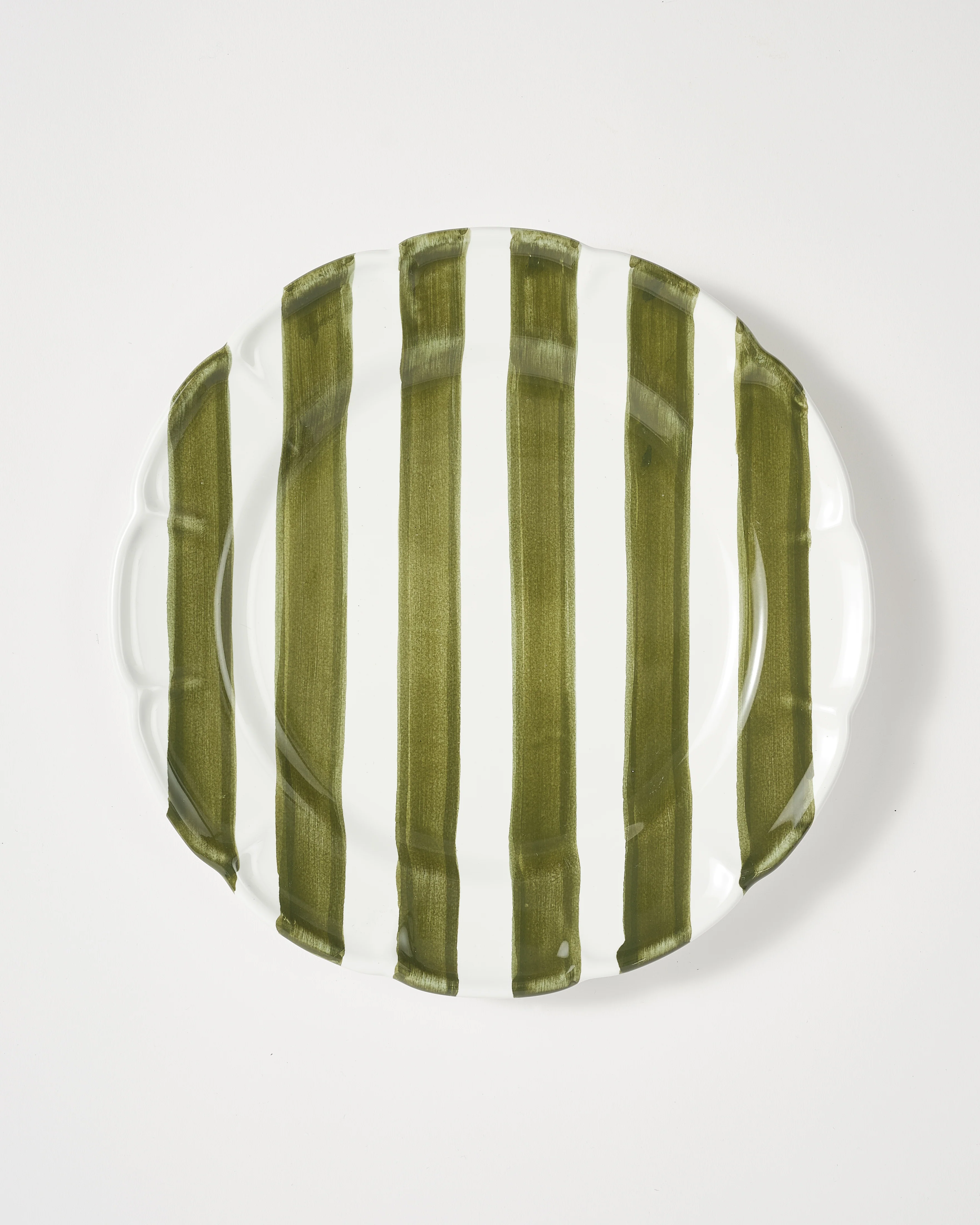 Righe Dinner Plate, Green