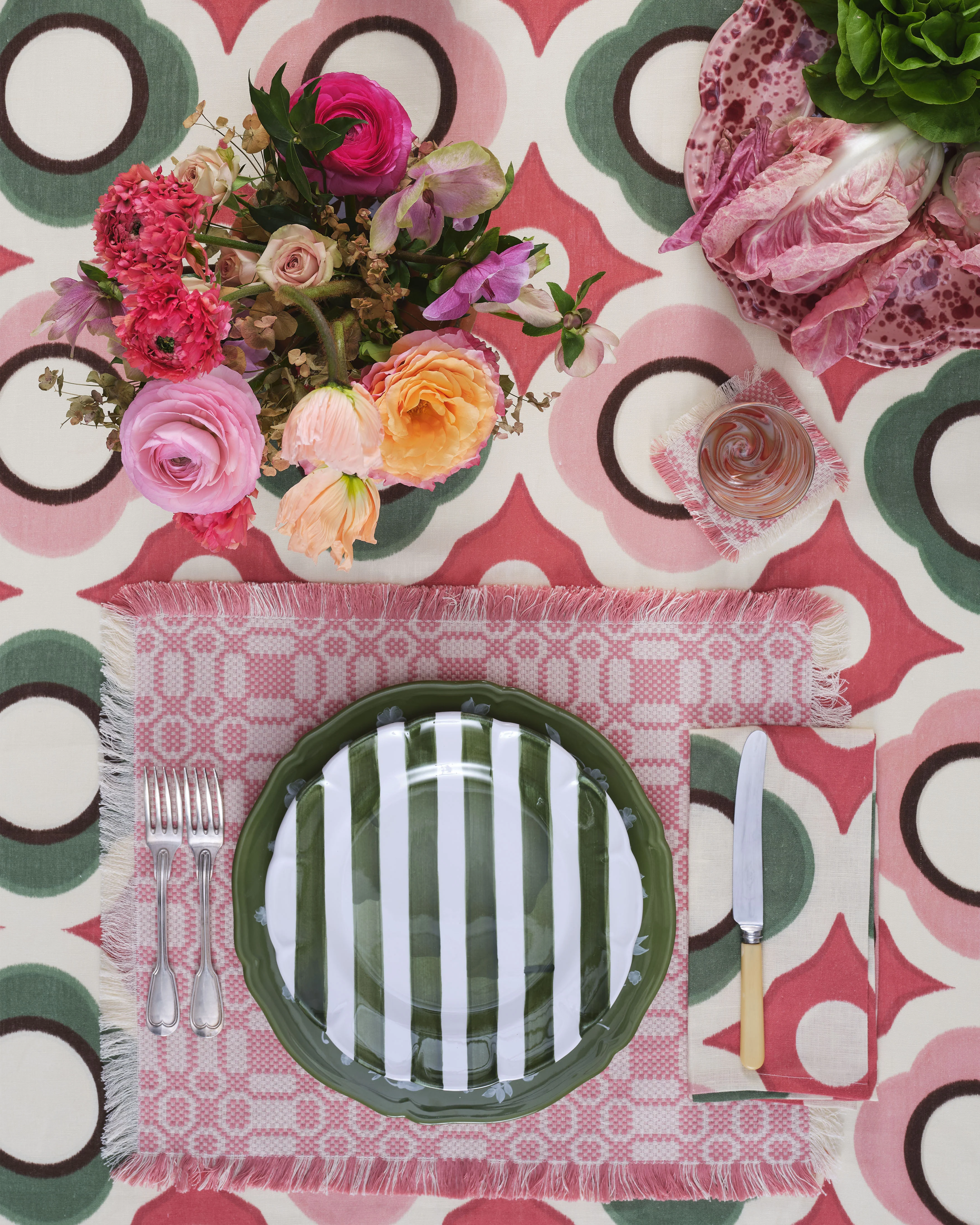 Righe Dinner Plate, Green - Image 2