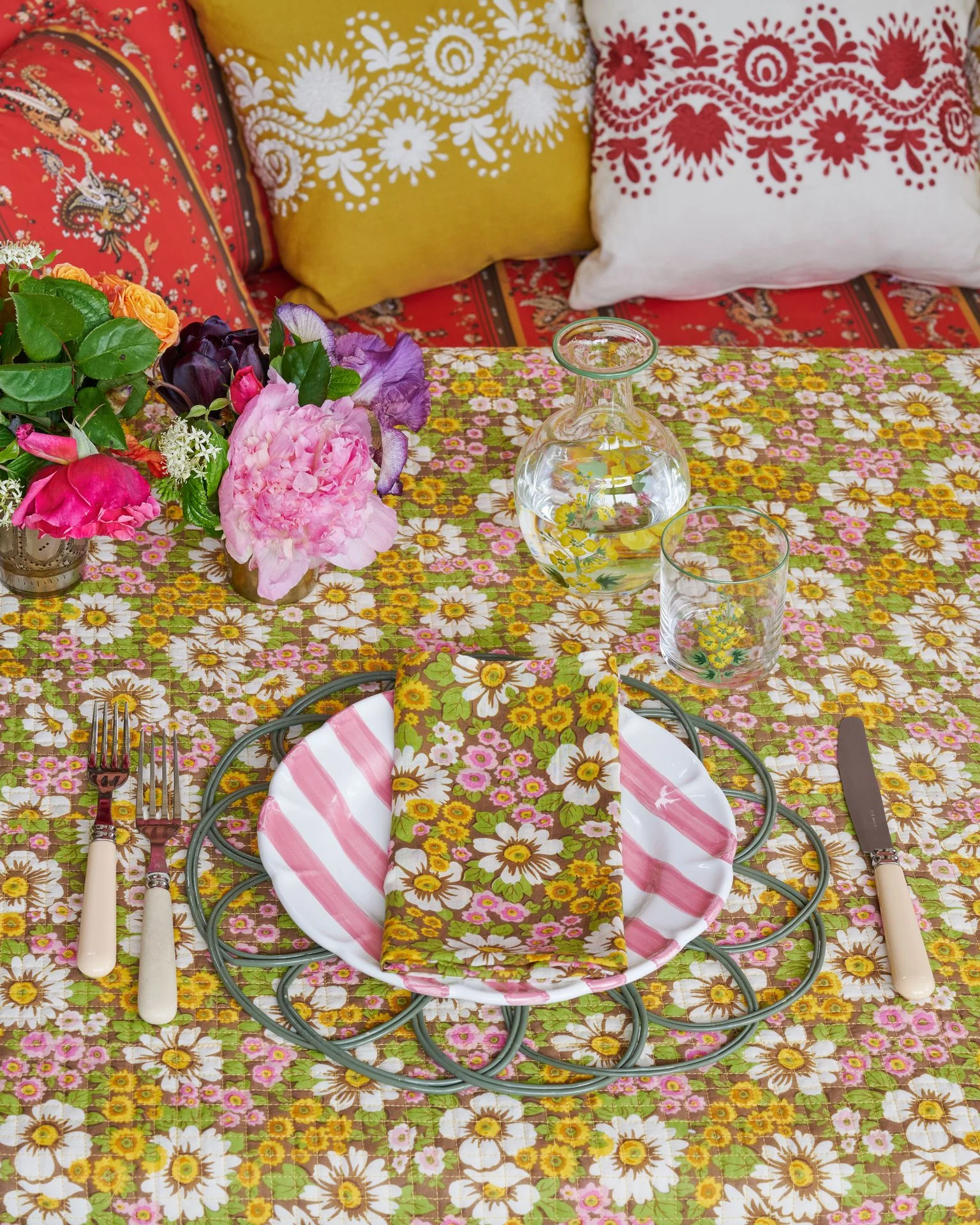 Righe Dinner Plate, Pink - Image 2