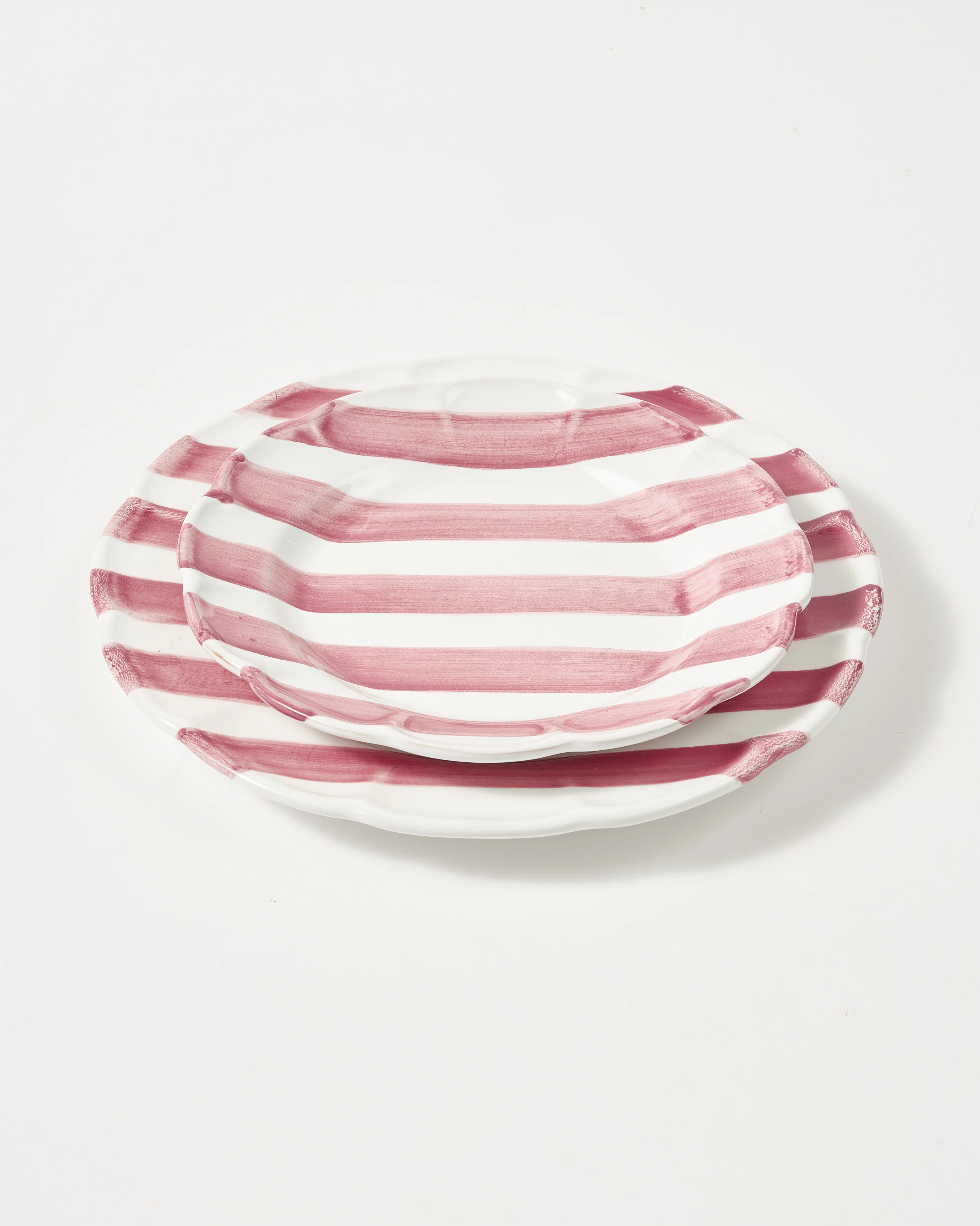 Righe Dinner Plate, Pink - Image 3
