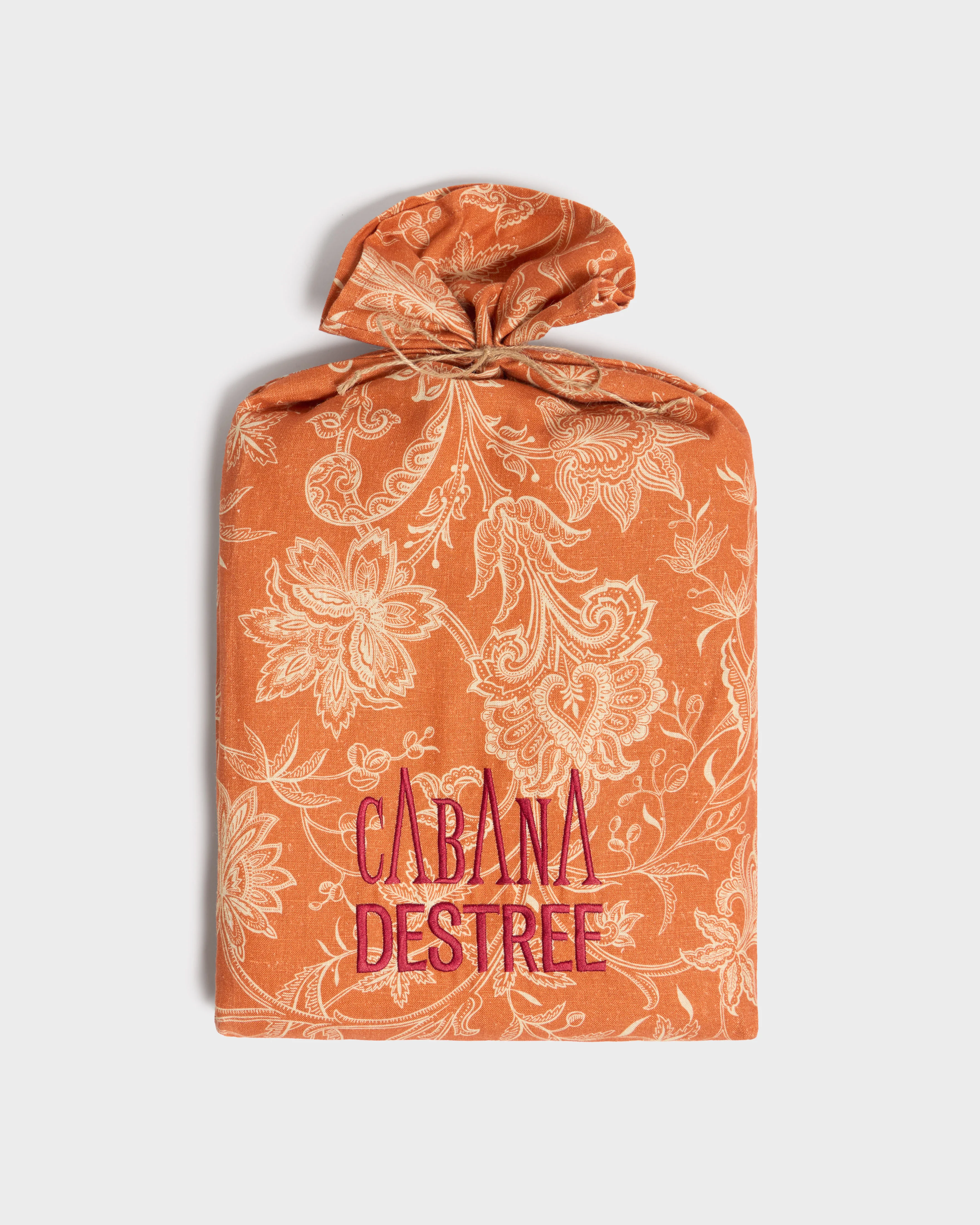 Destree x Cabana Tablecloth Orange, Square - Image 4