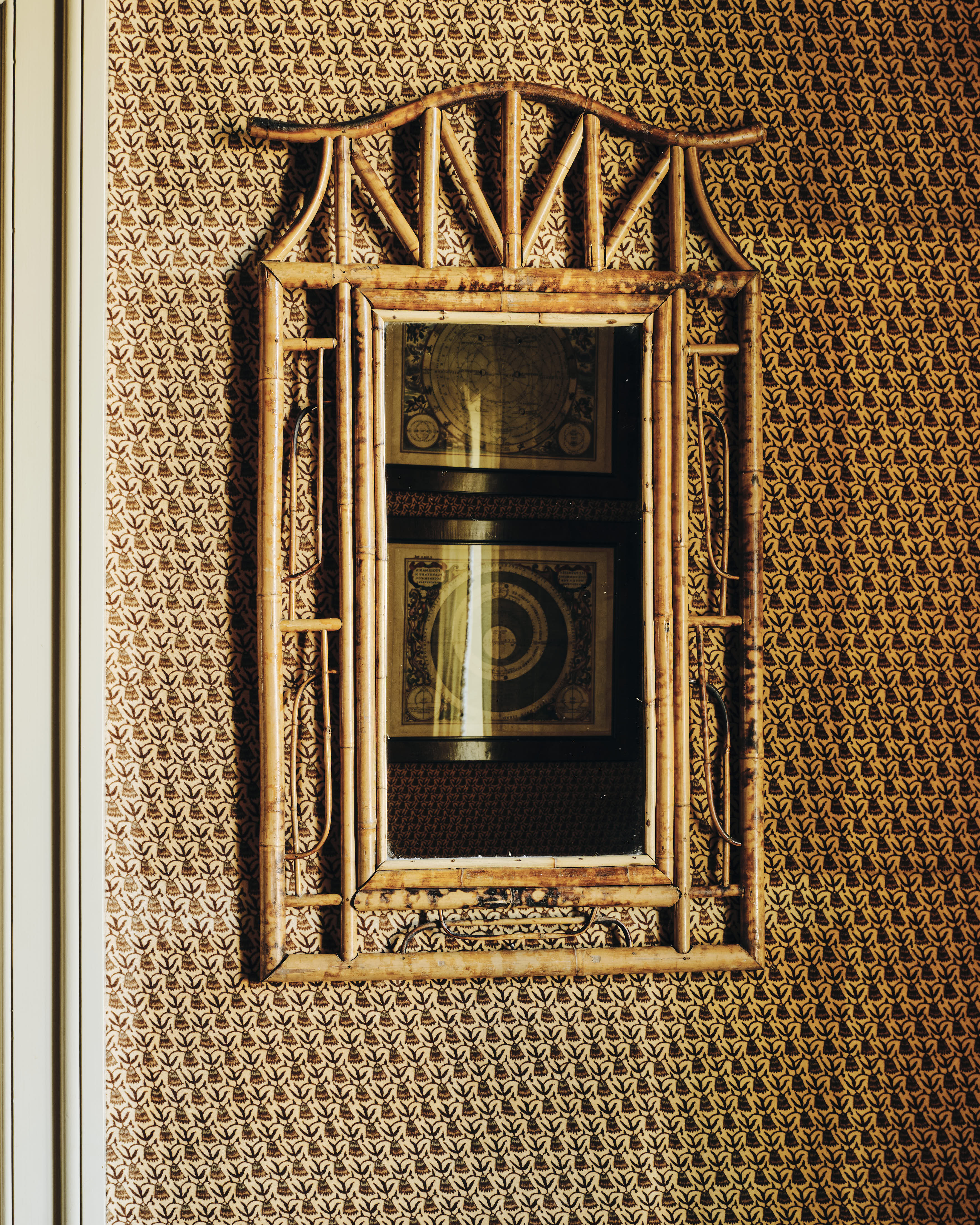 Tortoiseshell Faux-Bamboo Mirror