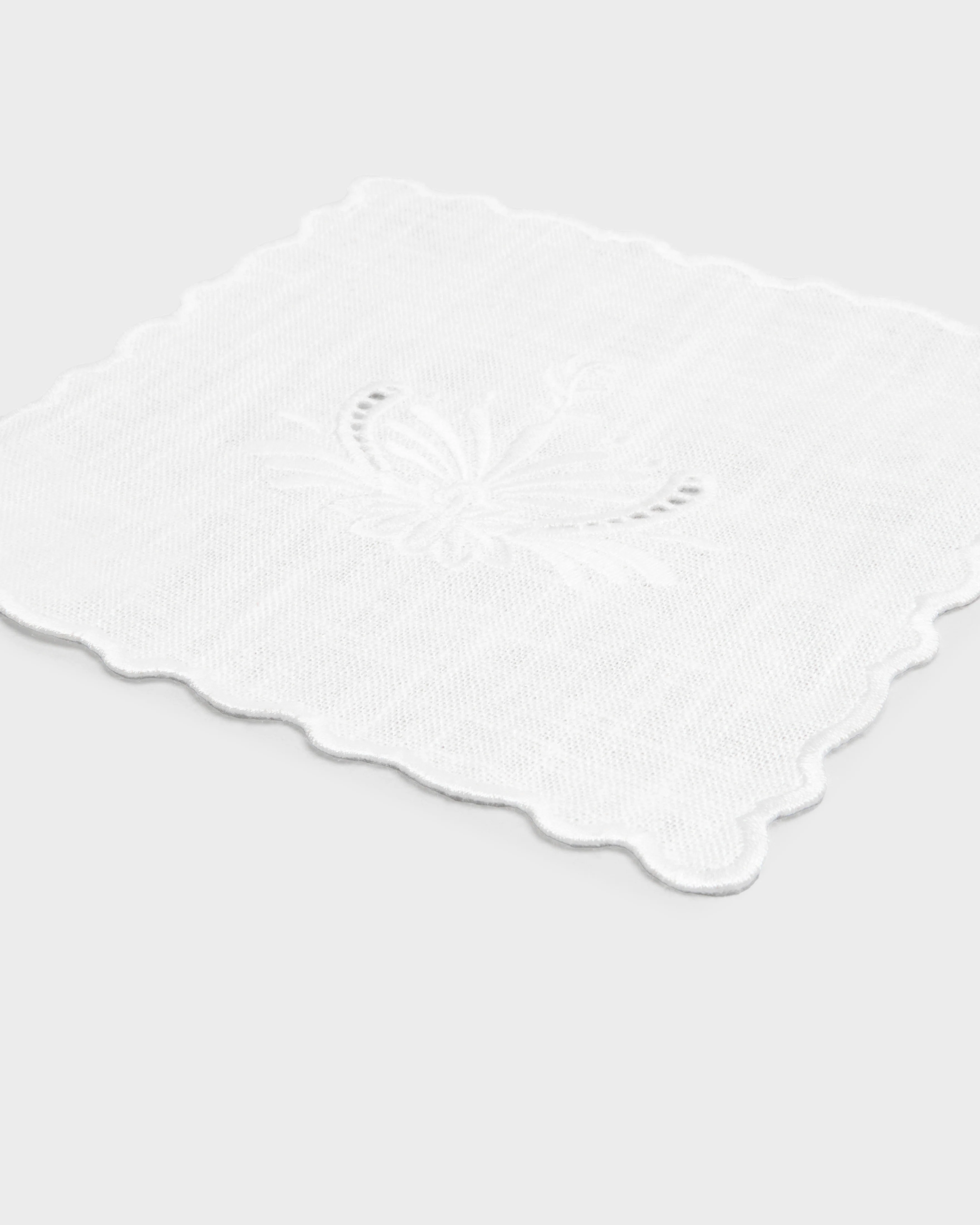 Ulla Johnson x Cabana Ajour Embroidered Linen Cocktail Napkins (Set of 4) - Image 4