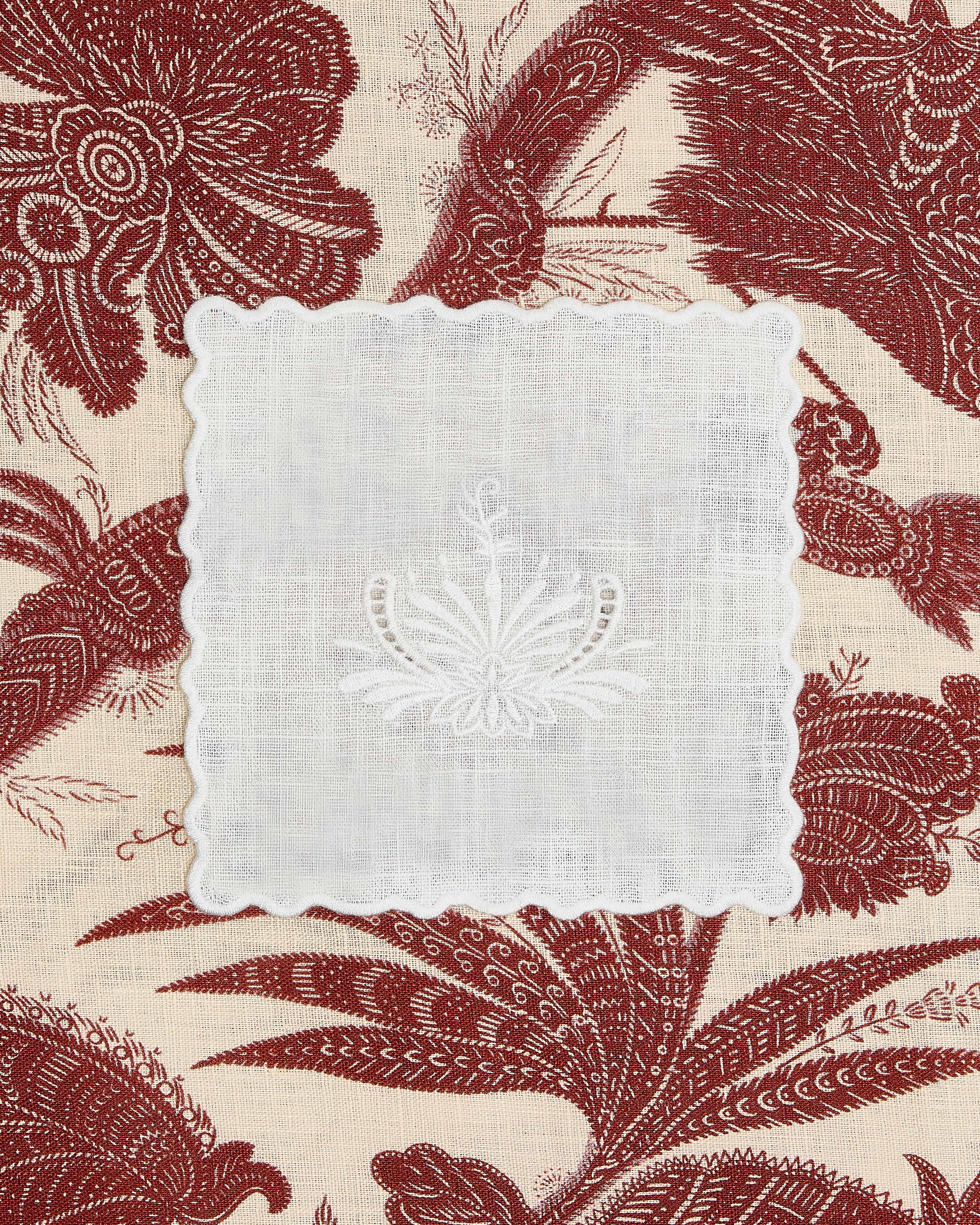 Ulla Johnson x Cabana Ajour Embroidered Linen Cocktail Napkins (Set of 4) - Image 5