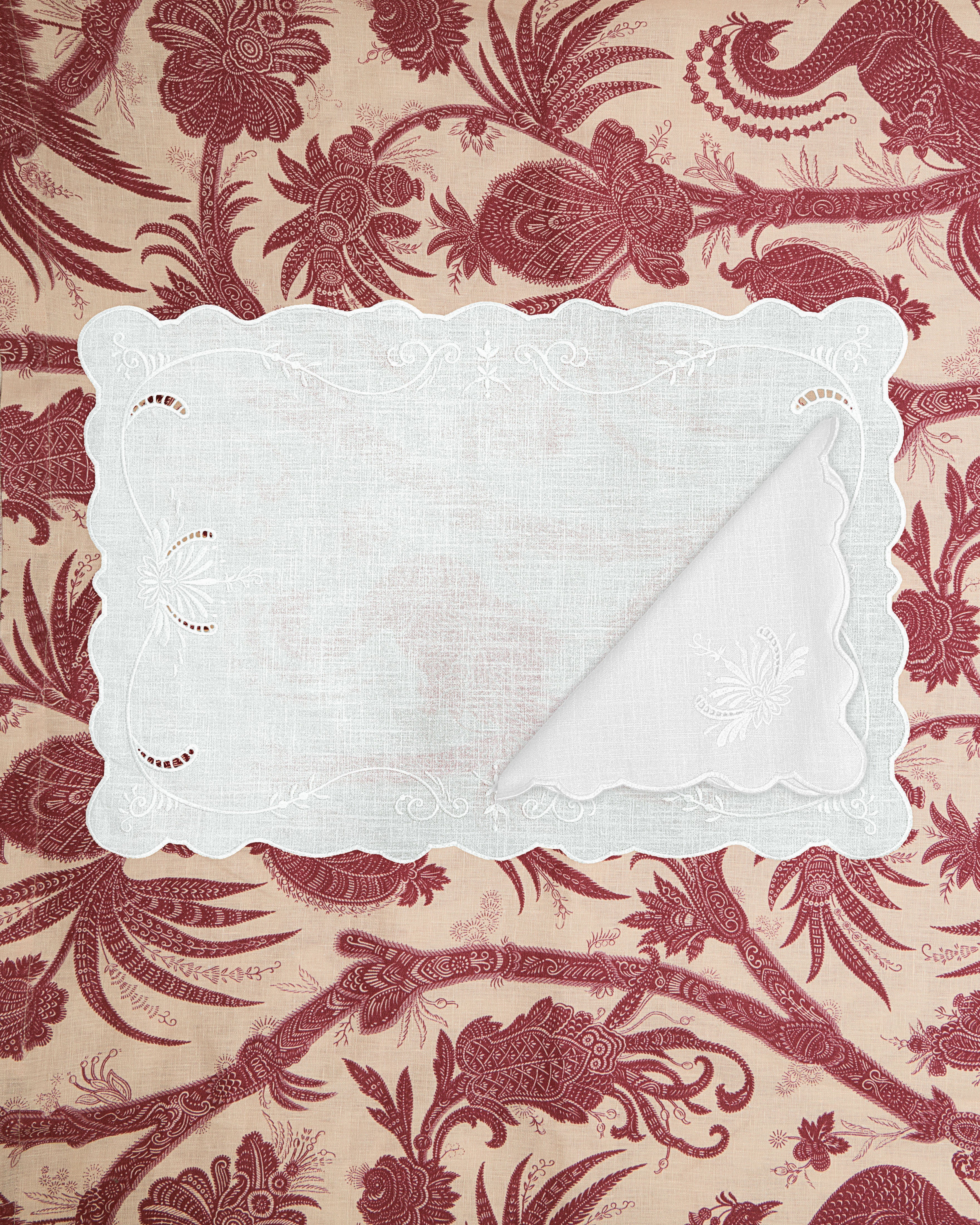 Ulla Johnson x Cabana Ajour Embroidered Linen Napkin - Image 5