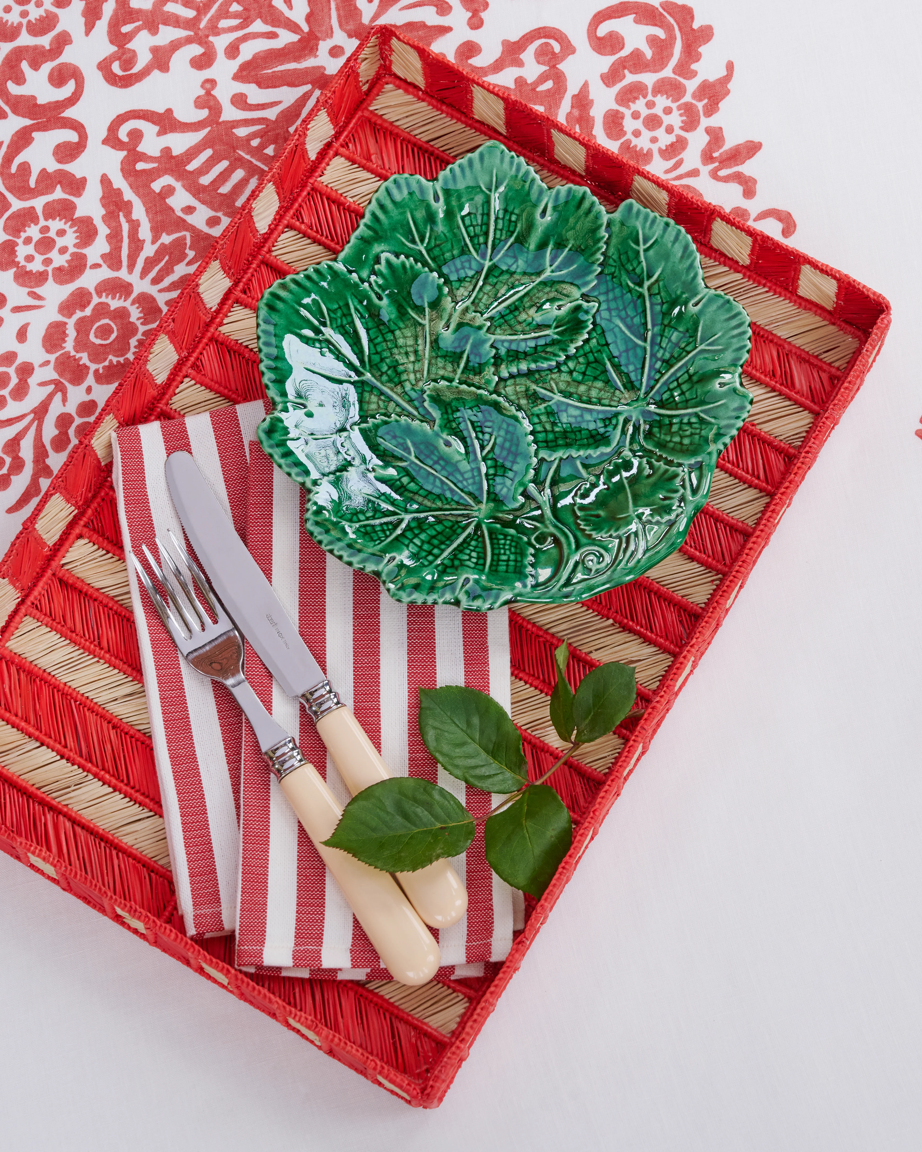 Vera Stripe Napkins, Red (Set of 2) - Image 4