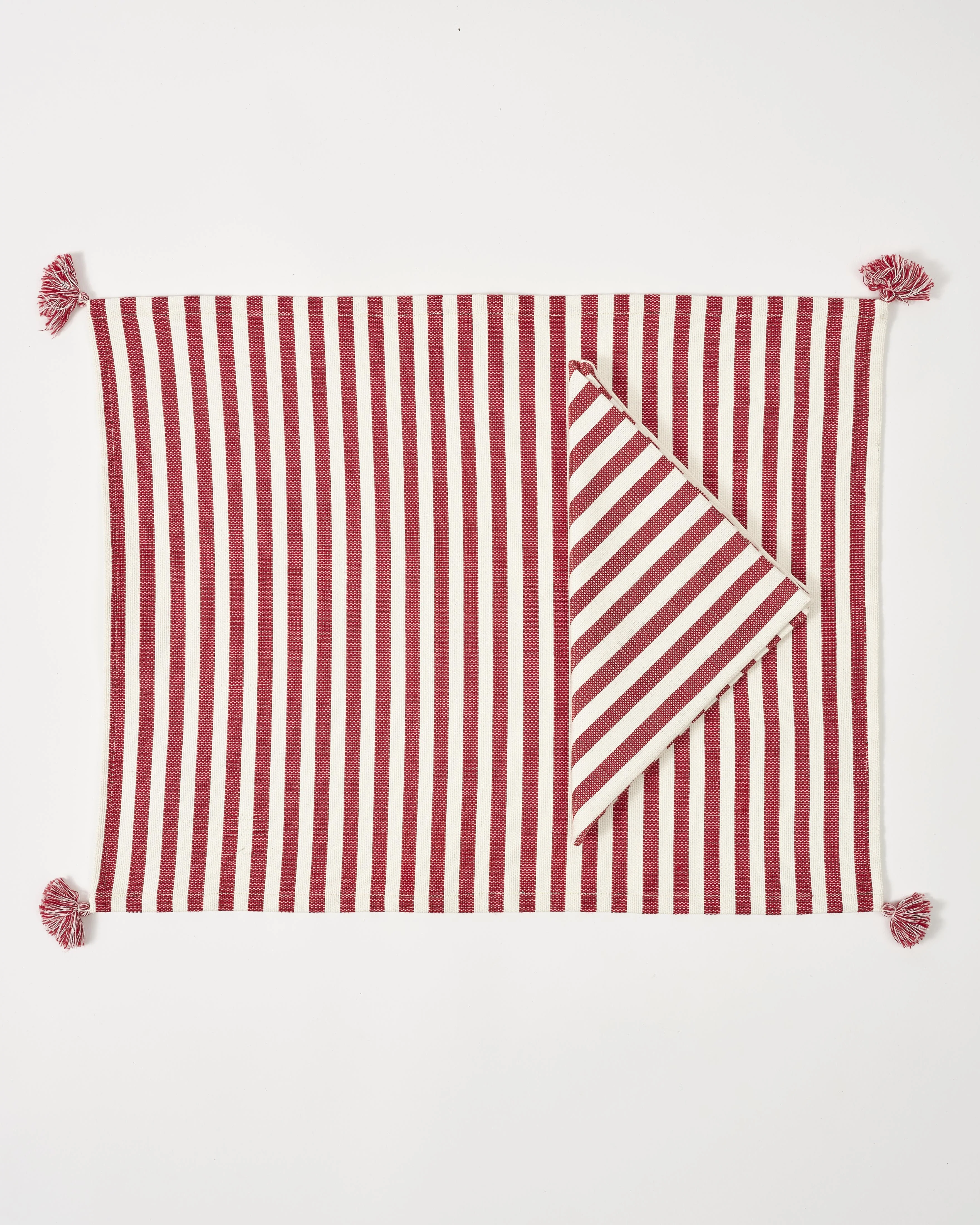 Vera Stripe Napkins, Red (Set of 2) - Image 5