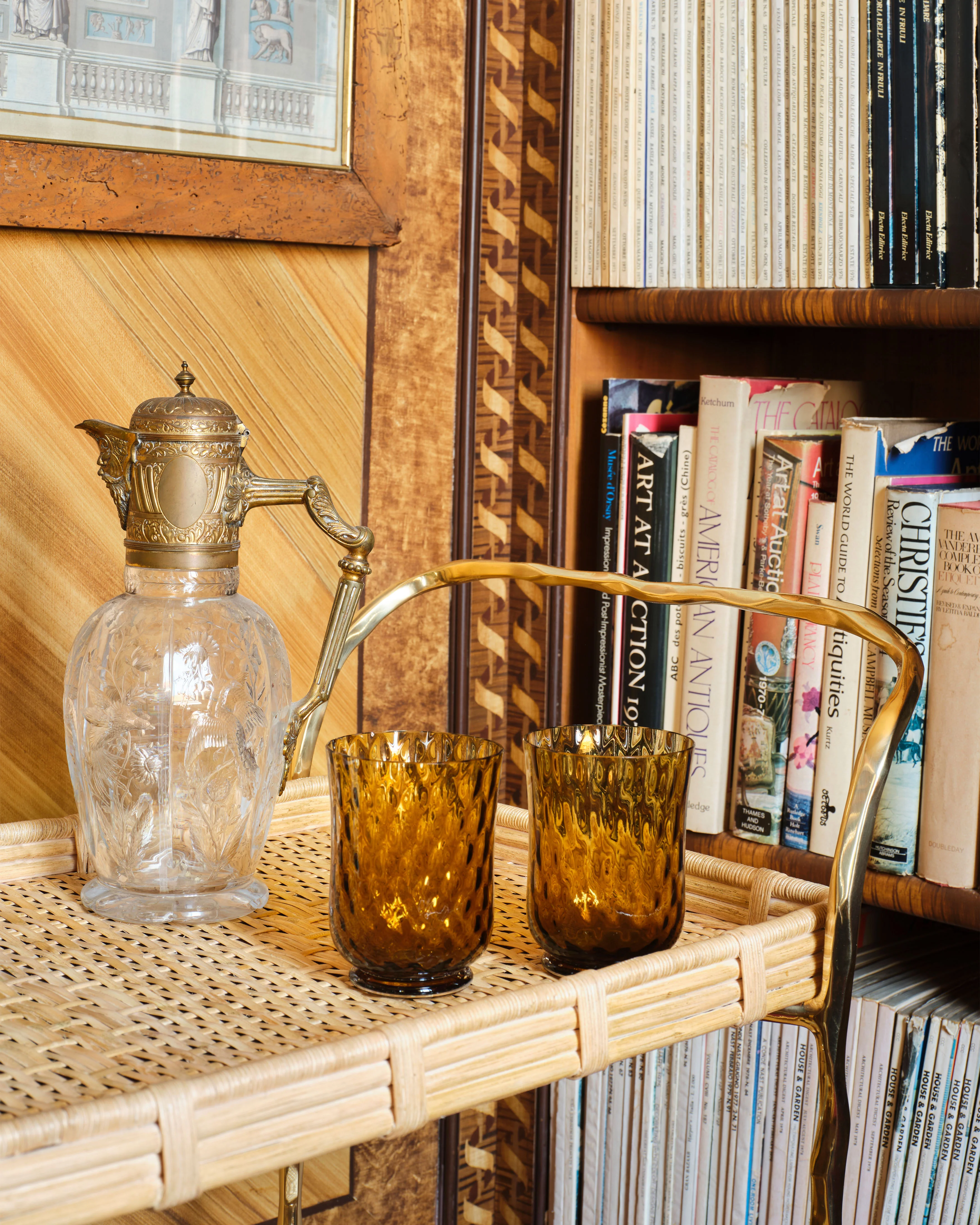 Viya Cane and Brass Bar Cart Pre-Order - Image 7