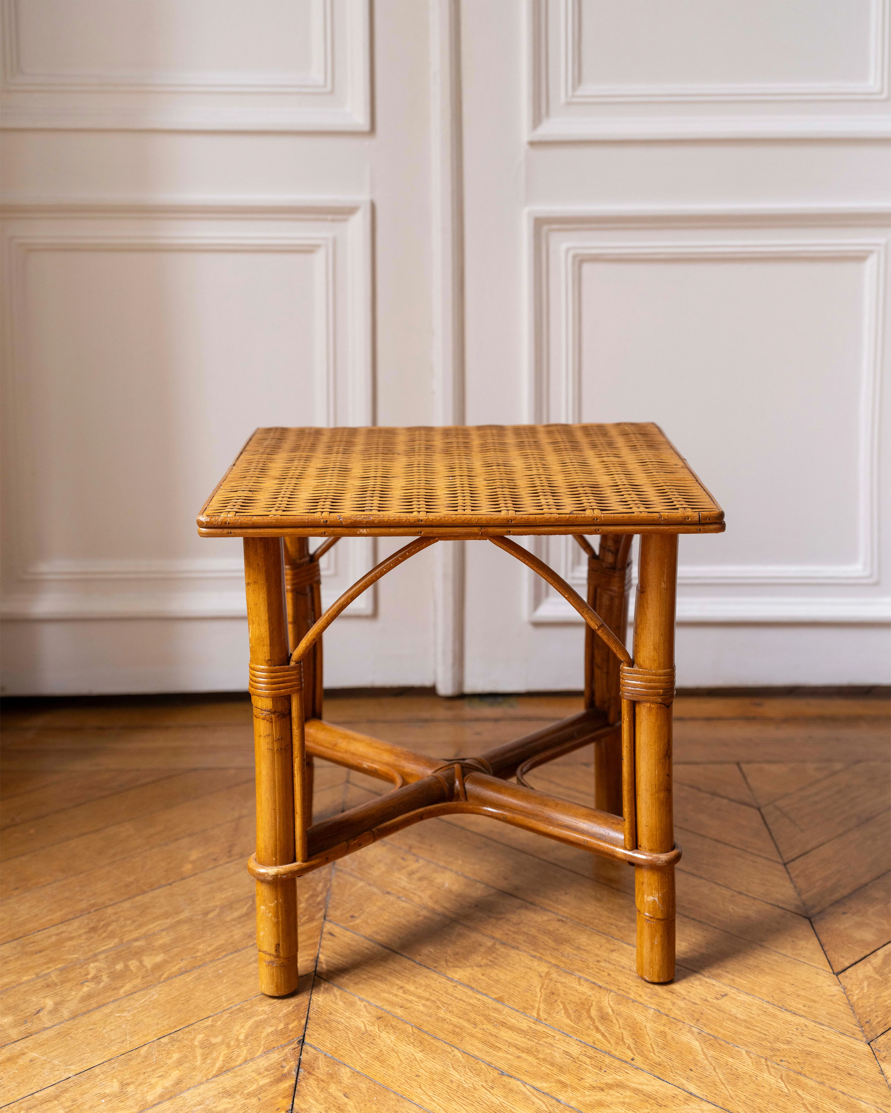 Vintage Wicker Side Table