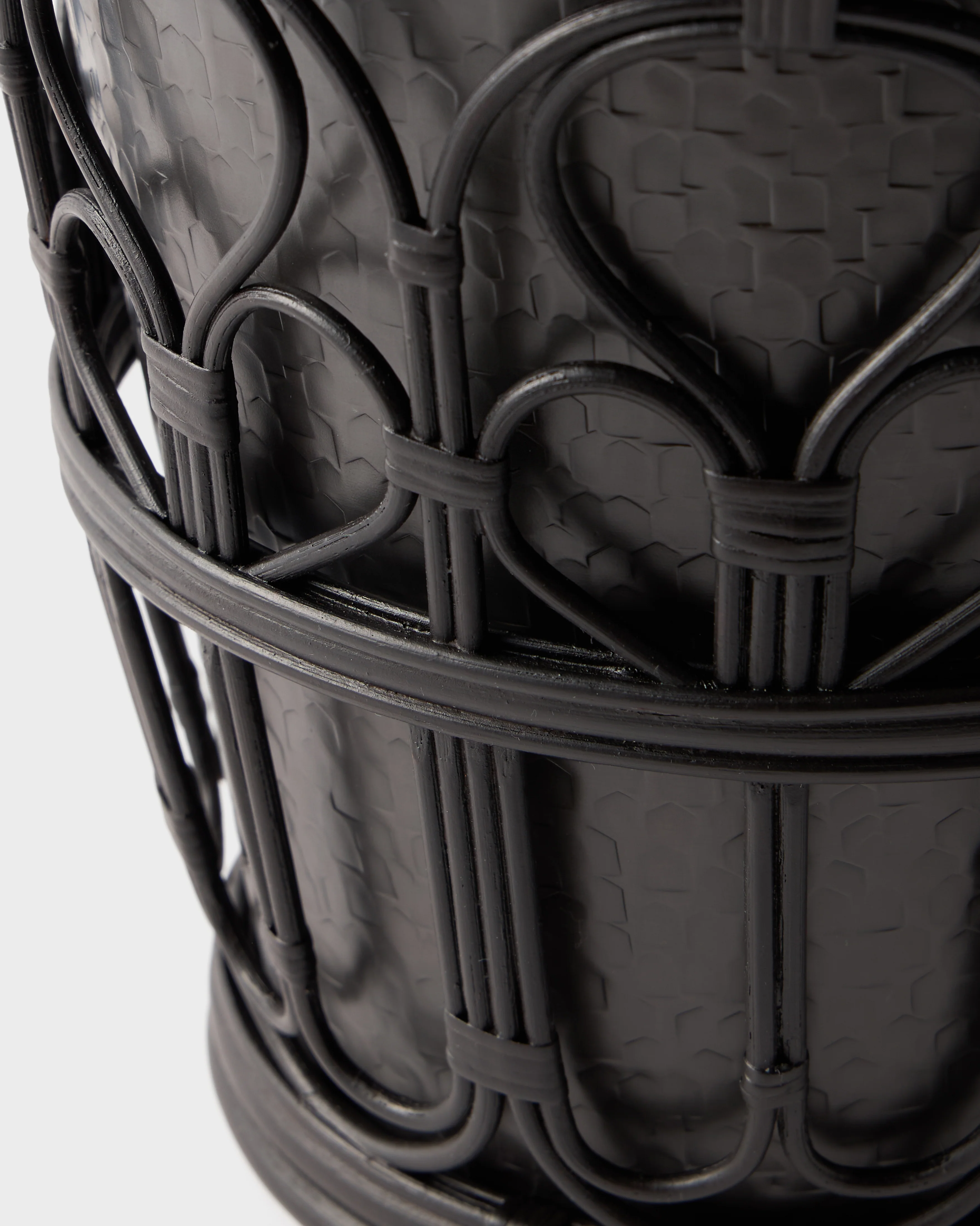 Viya Champagne Bucket in Cane and Brass - Image 2