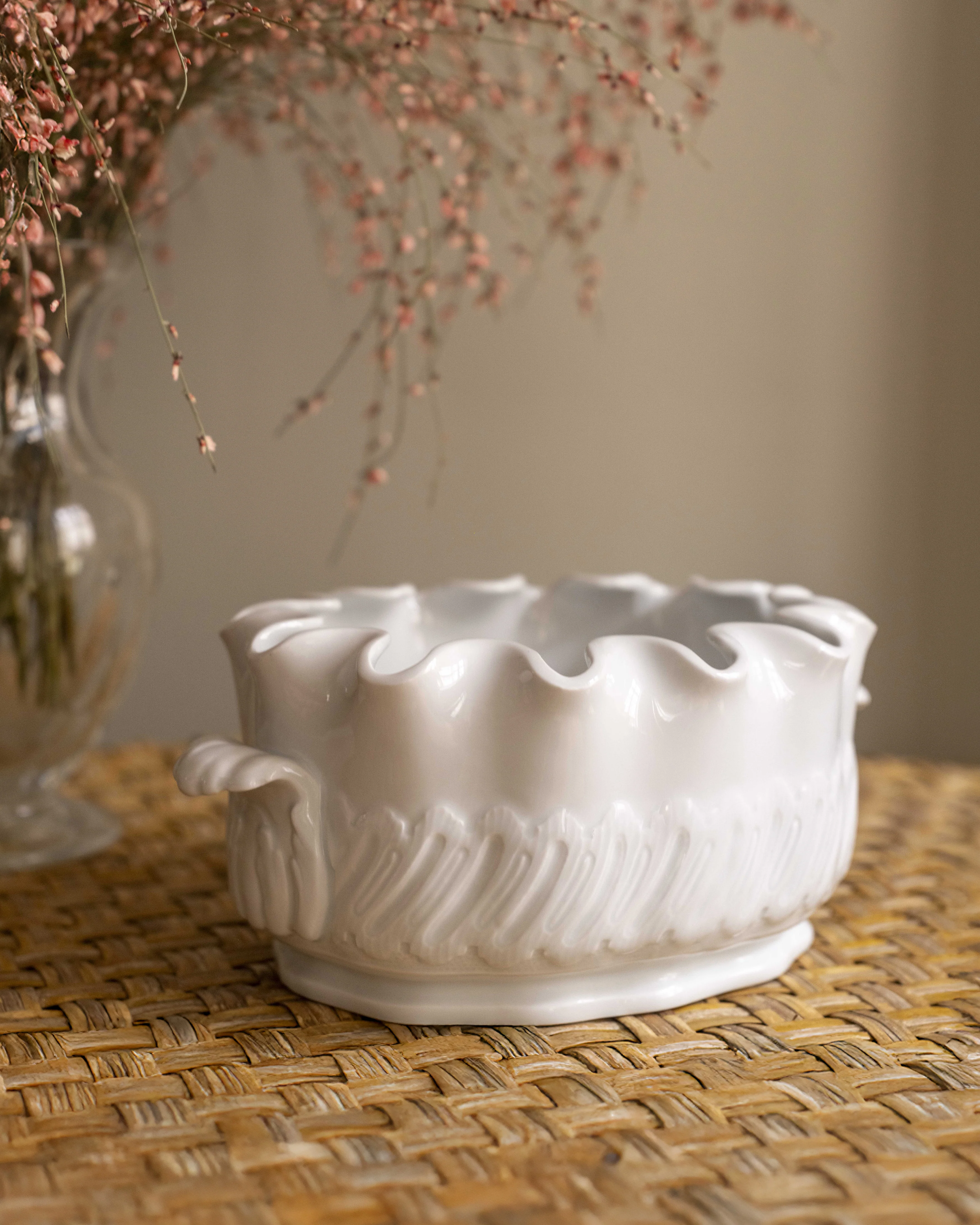 White Ceramic Wine Cooler