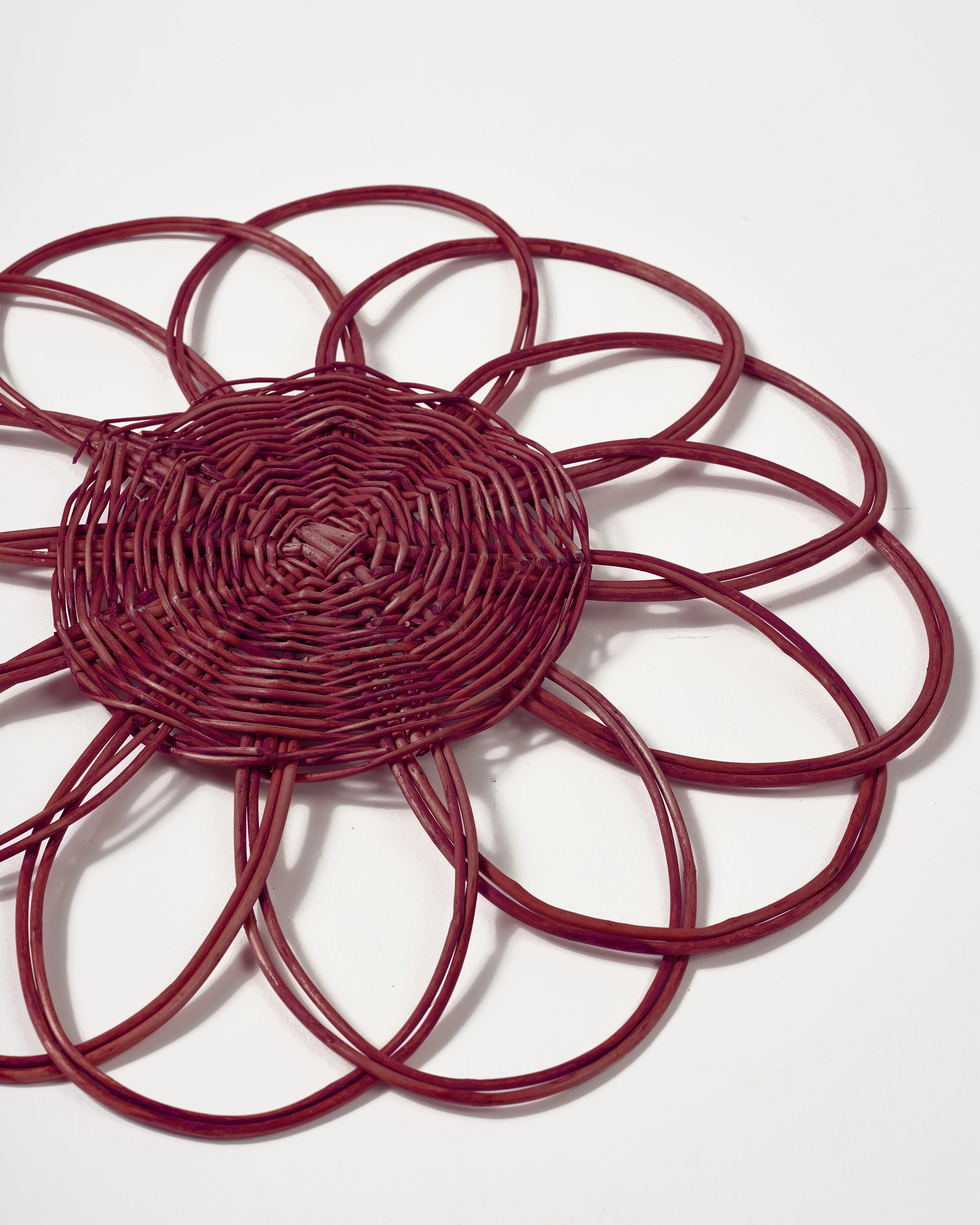Wicker Placemat, Burgundy - Image 2